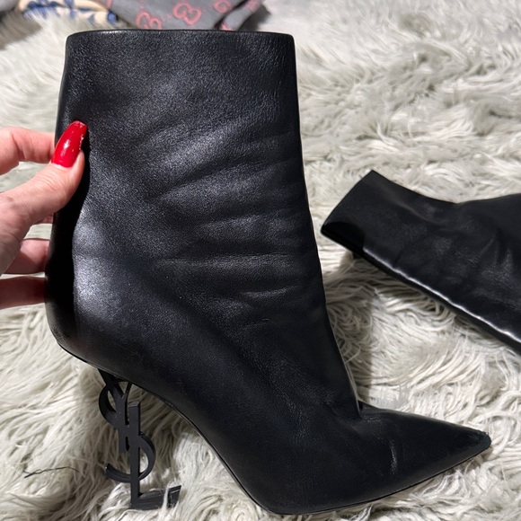 Yves Saint Laurent Black Heeled Boots - Picture 2 of 4